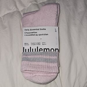 Lululemon Daily Essential Socks! Nwts BLLP/SLVR!! Sold Out!! Sz Large